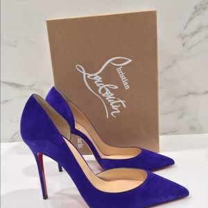 CHRISTIAN LOUBOUTIN Iriza 100 Veau Velours Purple